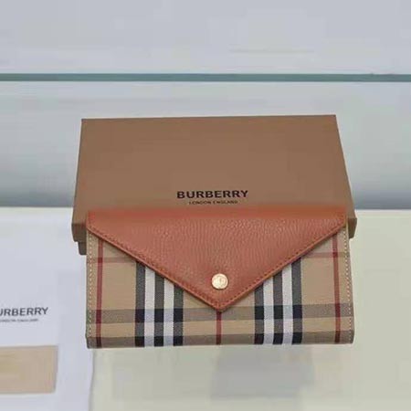 burberry ブランド おしゃれ パロディ カウンター品質オリジナルバーバリー長財布レザー：19.5*3*10cm