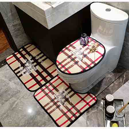 burberry 激安 パロディ 専門 店 バーバリー バスルーム 3 点セット: ドアマット 50*75cm、バスルームのドア、シンク、さまざまなドアの便座マット 40*51cm、しっかりと固定され、滑りにくい、U 字型マット 58*50cm
