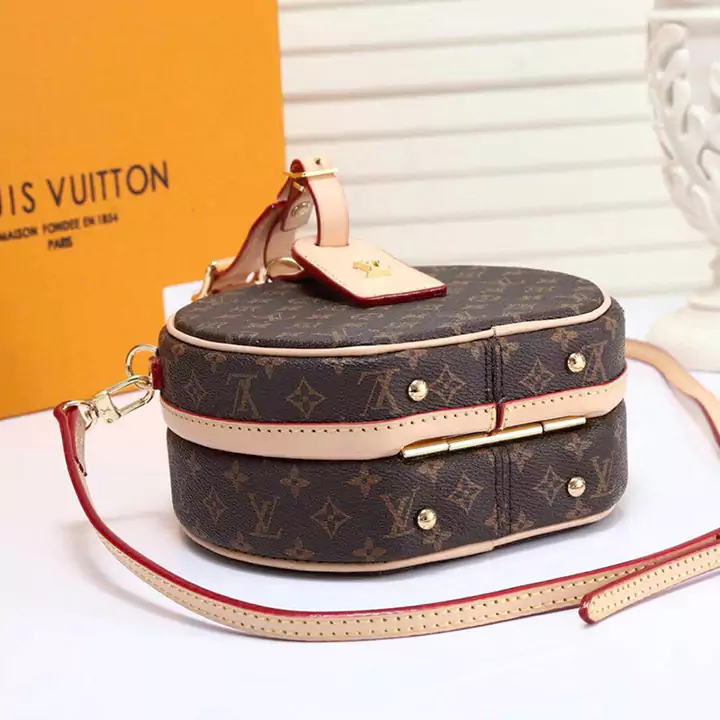 LV 老眼 ギフトボックス付き PETITE BOITE CHAPEAU バレルバッグ アップルバッグ M43514 定番のハットボックスがキュートなスタイルのポータブルポーチに変身しました。コンパクトで実用的 (iPhone 7 携帯電話を収納可能)、デュアル バージョン デザイン: 牛革トリム付きのクラシックなモノグラム キャンバス、トリム付きのトレンディなリバース モノグラム キャンバス。