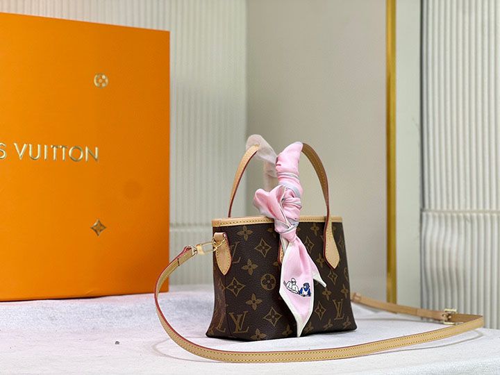 LV スモール ハンドバッグ ネヴァーフル クラシック ハンドバッグ レザー: 22*15*10cm 