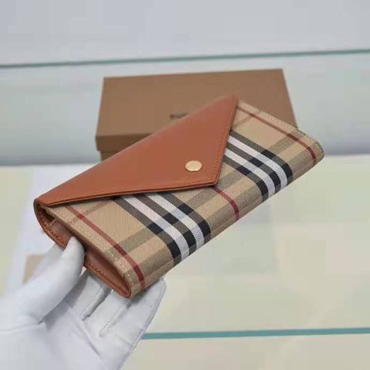 burberry ブランド おしゃれ パロディ カウンター品質オリジナルバーバリー長財布レザー：19.5*3*10cm